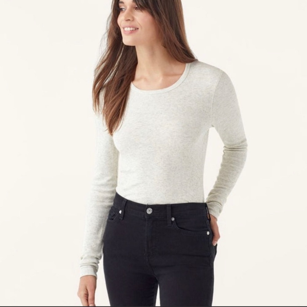 Splendid Silverstar SparkleRib Knit Top Size S NWT